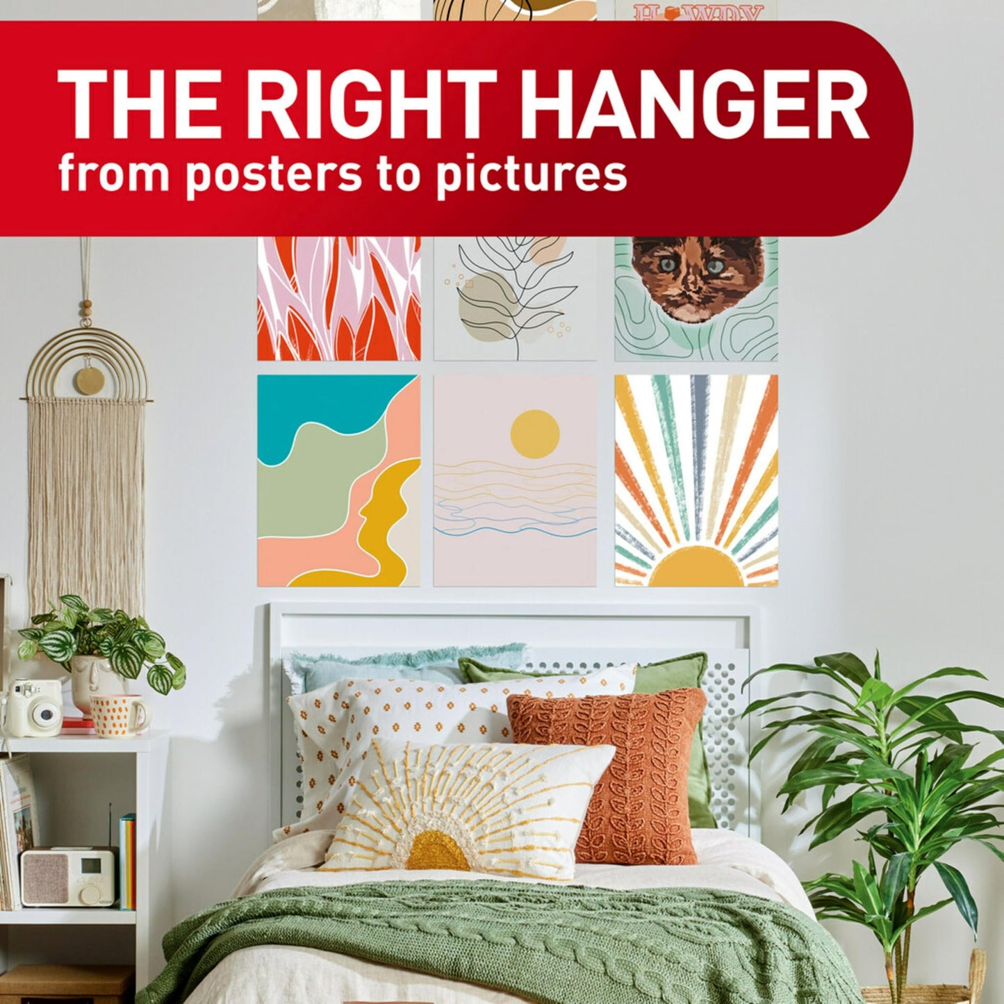 Command Poster Strips, Damage Free Hanging Poster Hangers, No Tools Wall Hanging Strips for Back to School Posters, 256 White Command Adhesive Strips