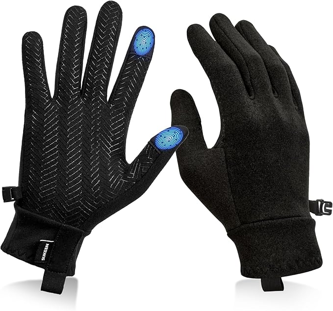 Sukeen Lightweight Running Gloves for Women Touchscreen Anti-Slip Liner Gloves Winter Warm Gloves for Cycling, Driving, So...