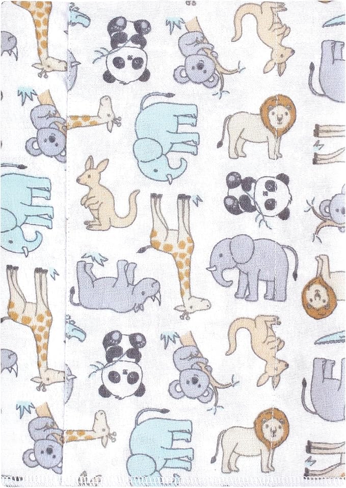 Luvable Friends Hudson Baby Flannel Burp Cloths 4pk, Kangaroo Pastel