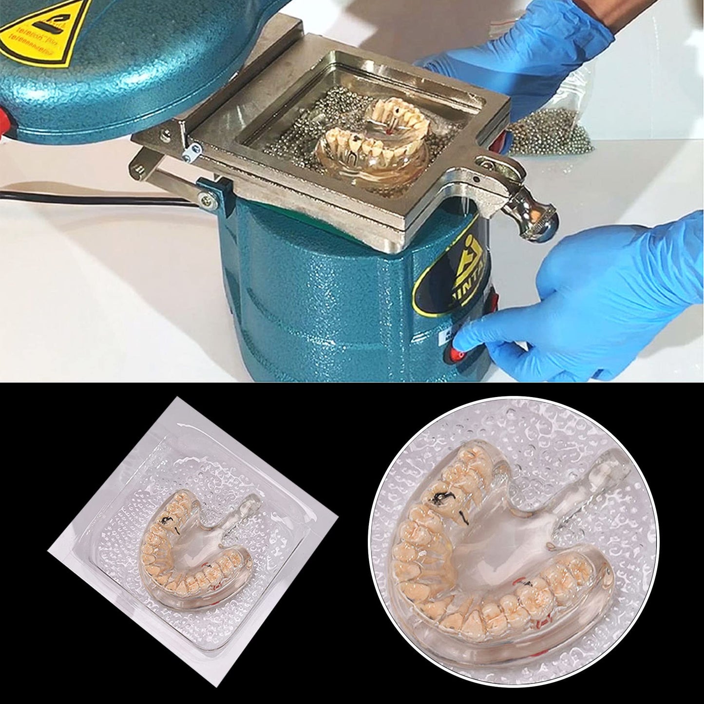 5''x5'' Dental Lab Orthodontic Splint Retainer Slice Vacuum Forming Sheet Soft Hard 1.0/1.5/2.0mm Thermoforming Material (Hard Film 1.5 15Pcs)