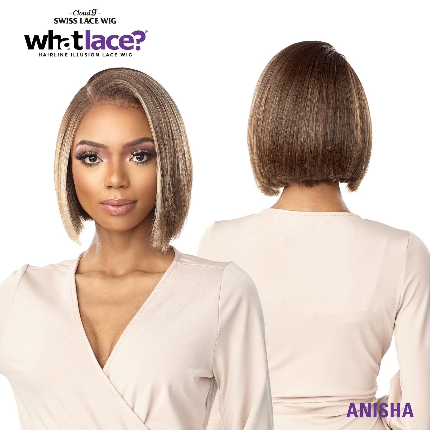 Sensationnel What lace 13x6 wigs - anisha lacefrontal hand tied glueless synthetic with natural density preplucked hairline (BAL