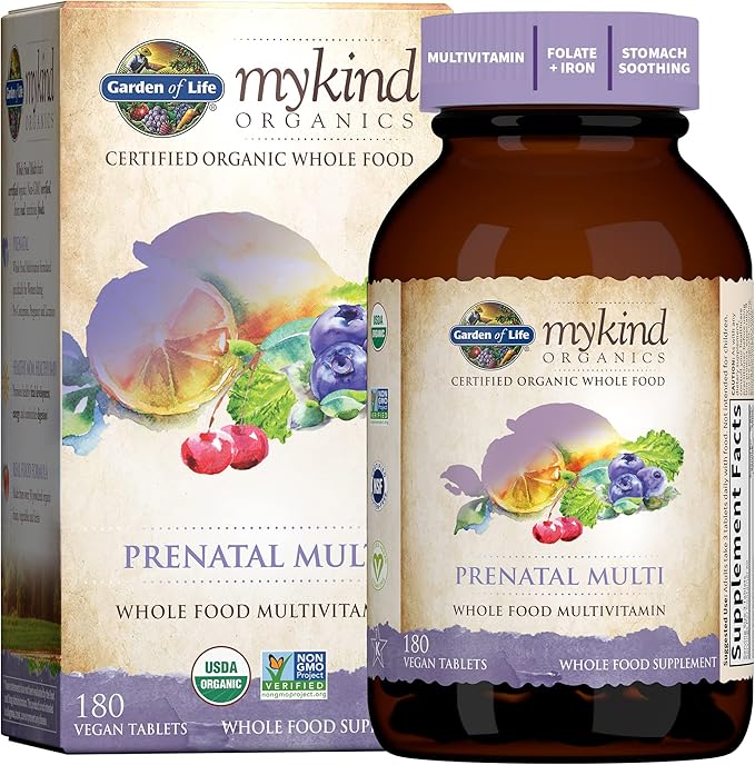 Garden of Life Organics Women’s Prenatal Multivitamin with Vitamin D3 &, Dr. Formulated Women's Probiotics Once Daily, 16 Strains, 50 Billion, 30 Capsules