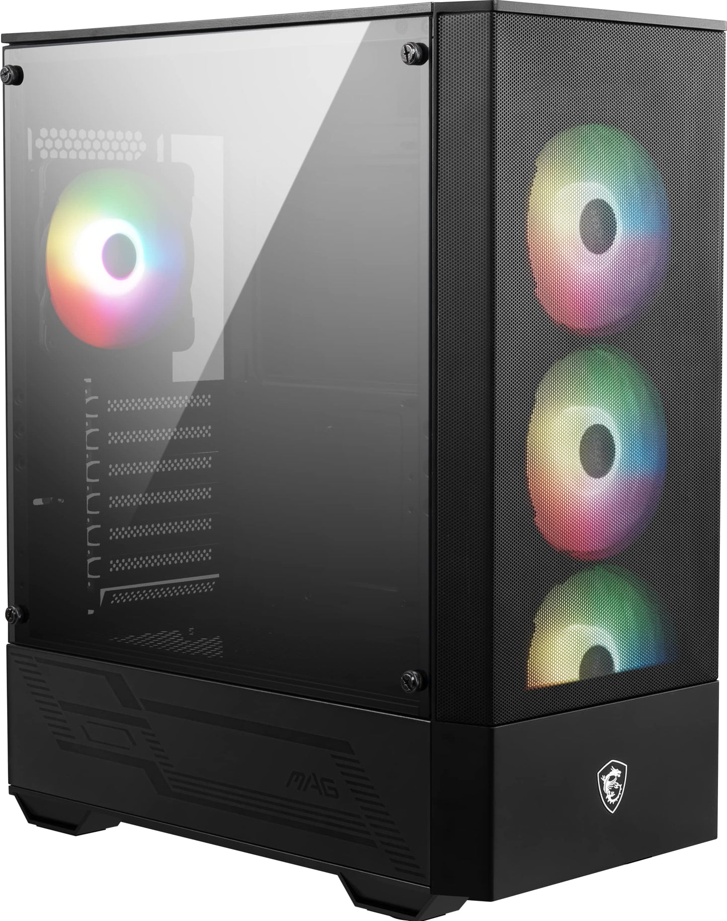Msi Mag Forge 112R - Premium Mid-Tower Gaming Pc Case - Tempered Glass Side Panel - Argb 120Mm Fans - Liquid Cooling Support Up