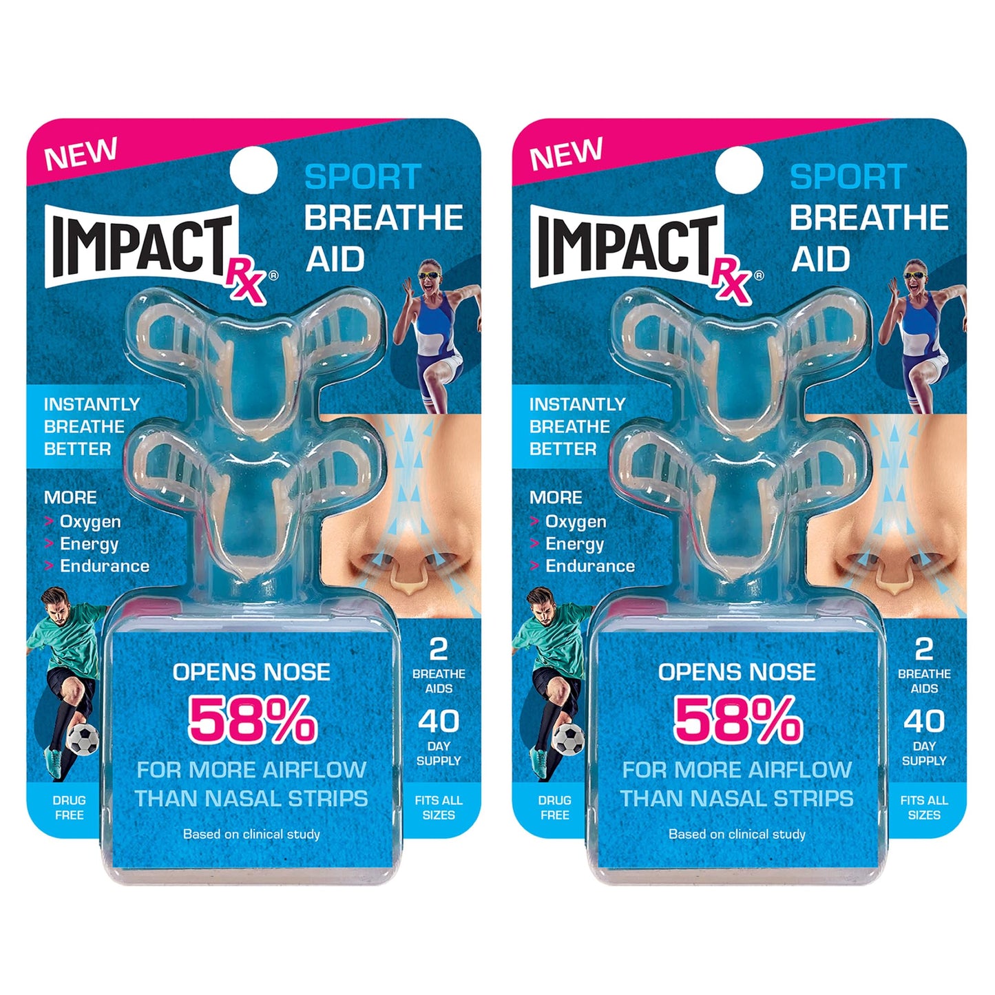 SleepRight Intra-Nasal Breathe Aids Breathing Aids for Sleep Nasal Dilator Snore Reducer - 2 Pack (4 Count)