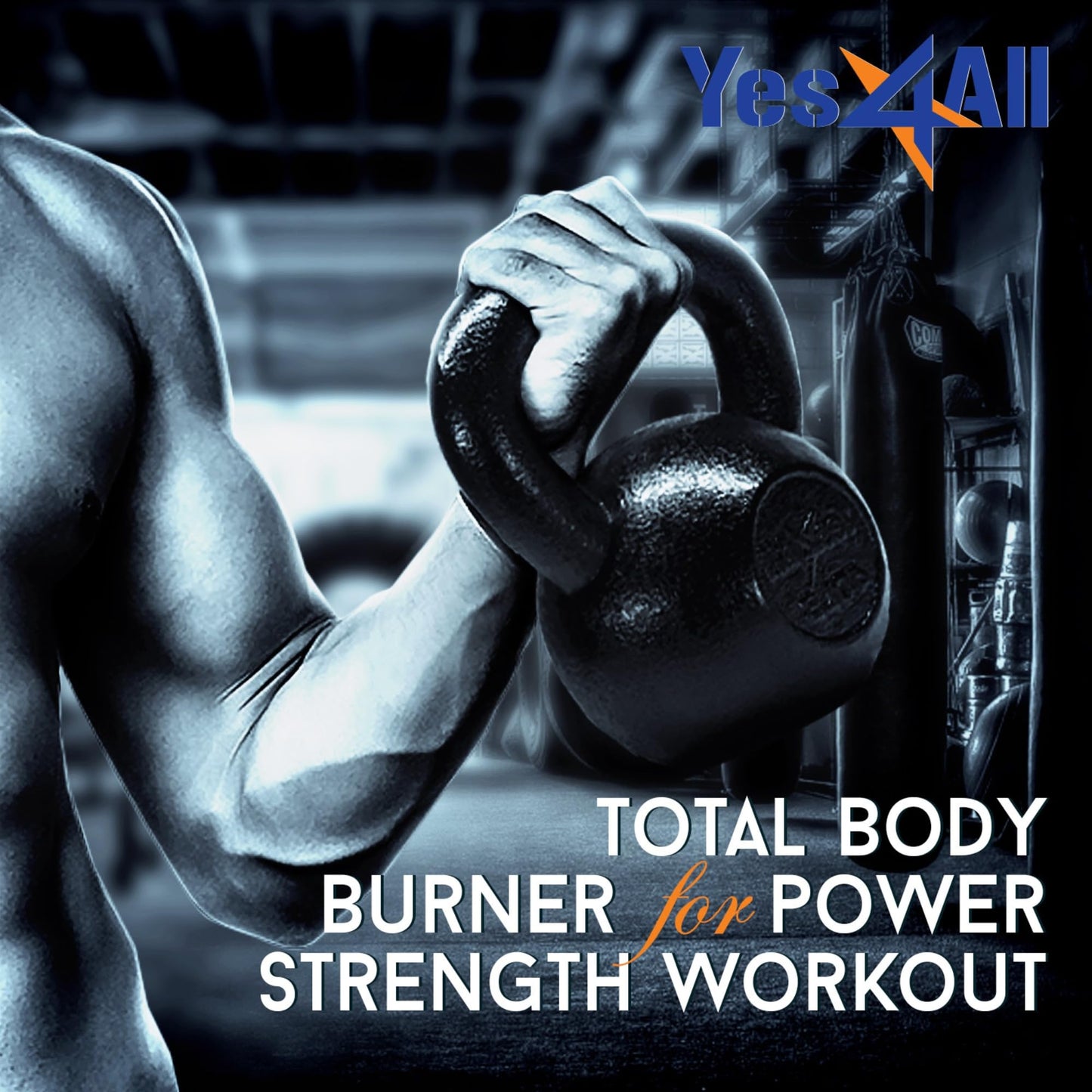 Yes4All Solid Cast Iron Kettlebell Weights Set – Great for Full Body Workout and Strength Training – Kettlebell 10 lbs (Black)