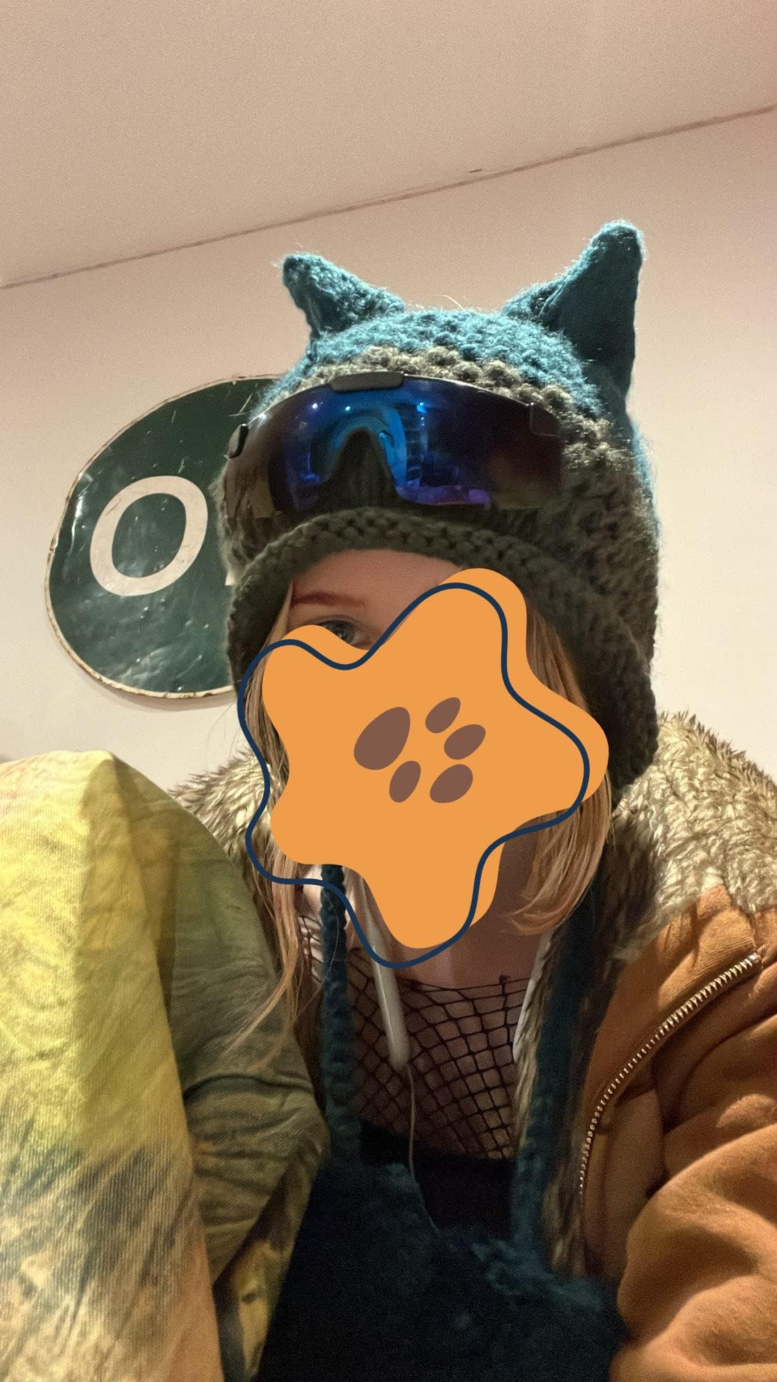 Cute Vintage Cat & Fox Slouchy Beanies for Women (Brown)