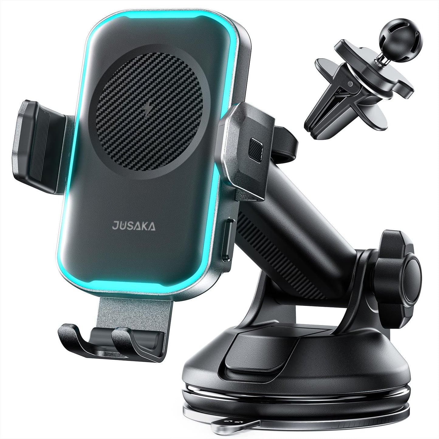 Wireless Car Charger, 15W Fast Charging Auto Clamping Phone Holders, Car Phone Holder Charger Fit For Iphone 16 15 14 13 12 Pro