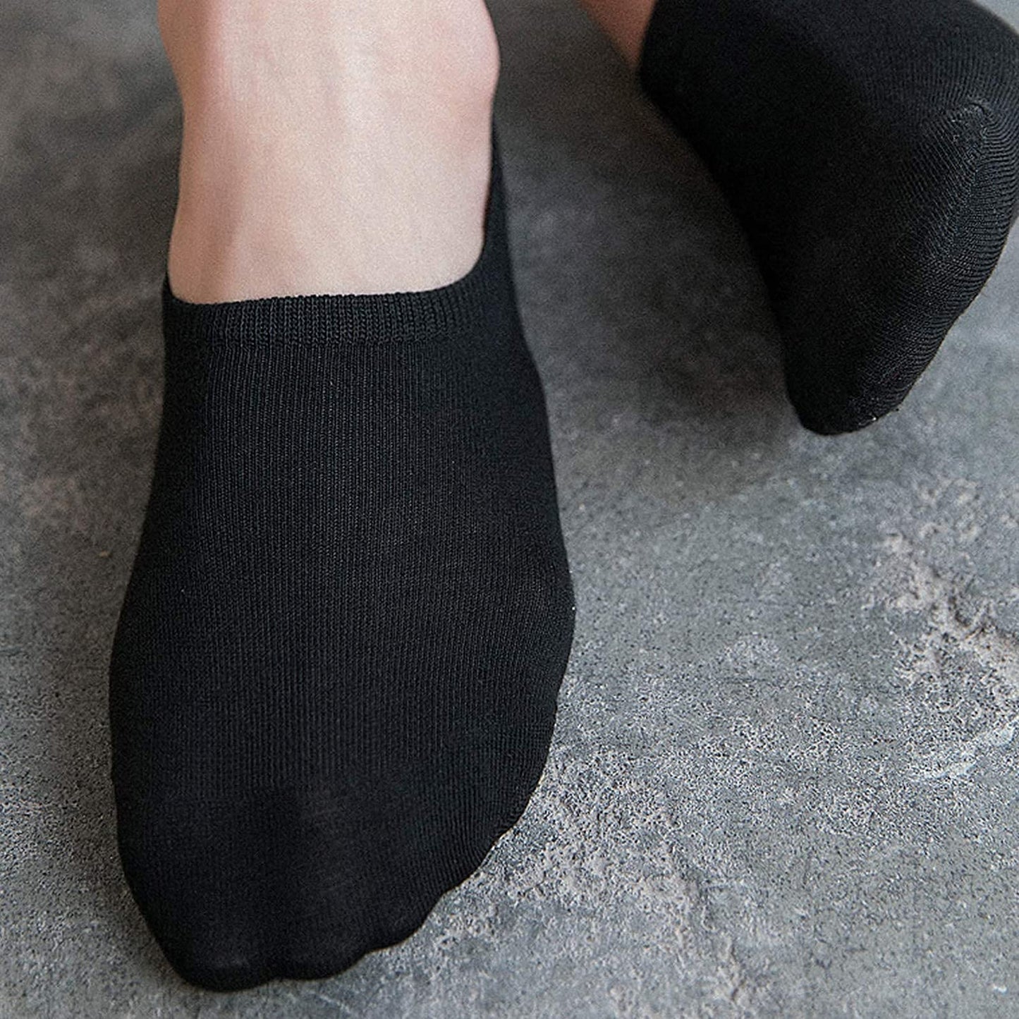 BERING No Show Socks Womens Thin 6 Pairs for Flats Slip On Sneakers Low Ankle Footies Socks, Size 6-9, Black