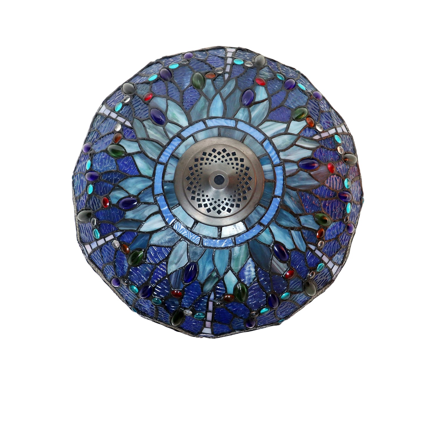 Chloe Lighting Table Lamp, Dragonfly-Style, 3 Light, 16in Wide, Dark Bronze, Multicolor, Model CH3T524BD16-DT3