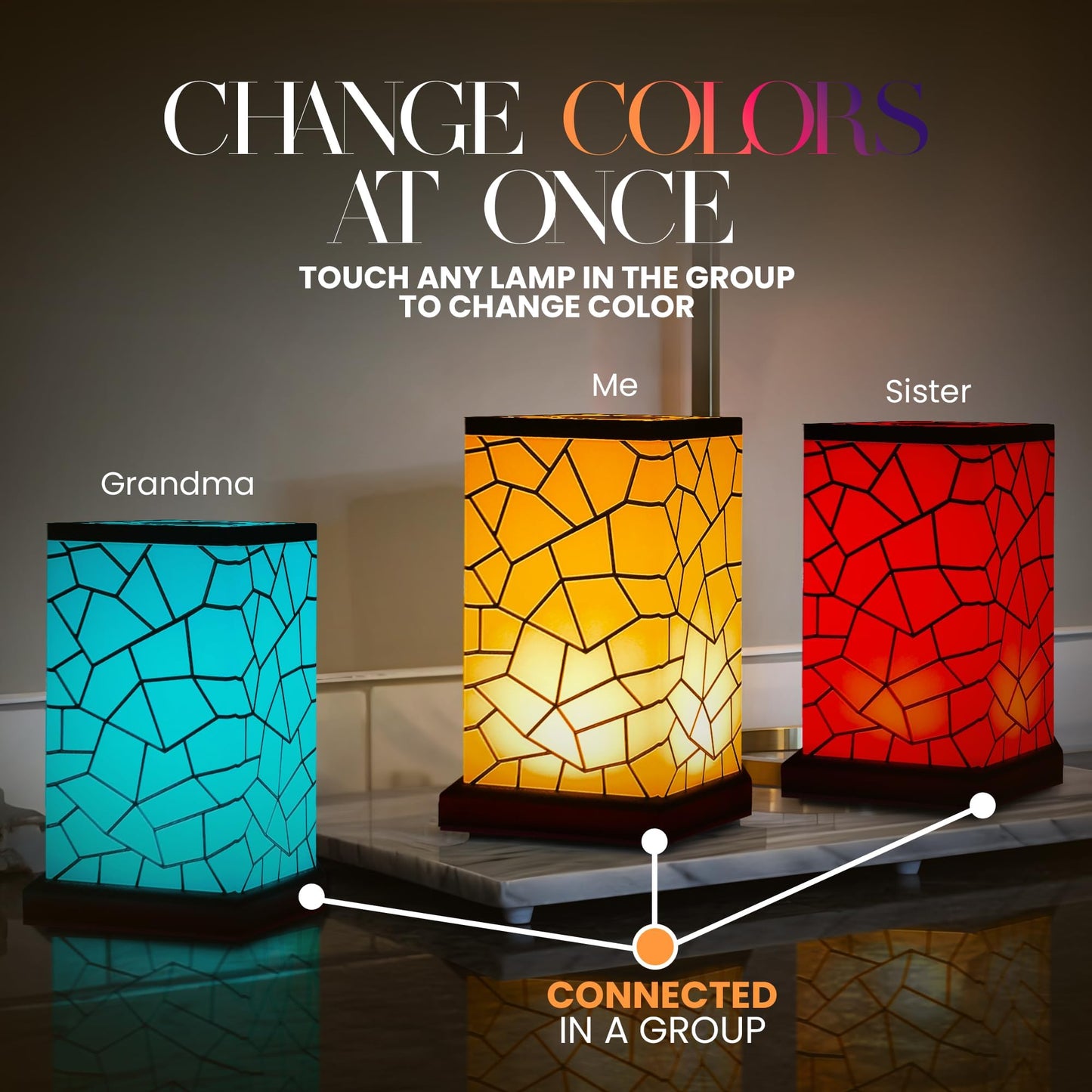 Friendship Lamp By Filimin Classic - Best Friend Lamps Wi-Fi Touch Lamp Led Light For Long-Distance  Connection  Relationship  Friendship  Gifts  Love  200+ Colors  App Setup - Set Of 2