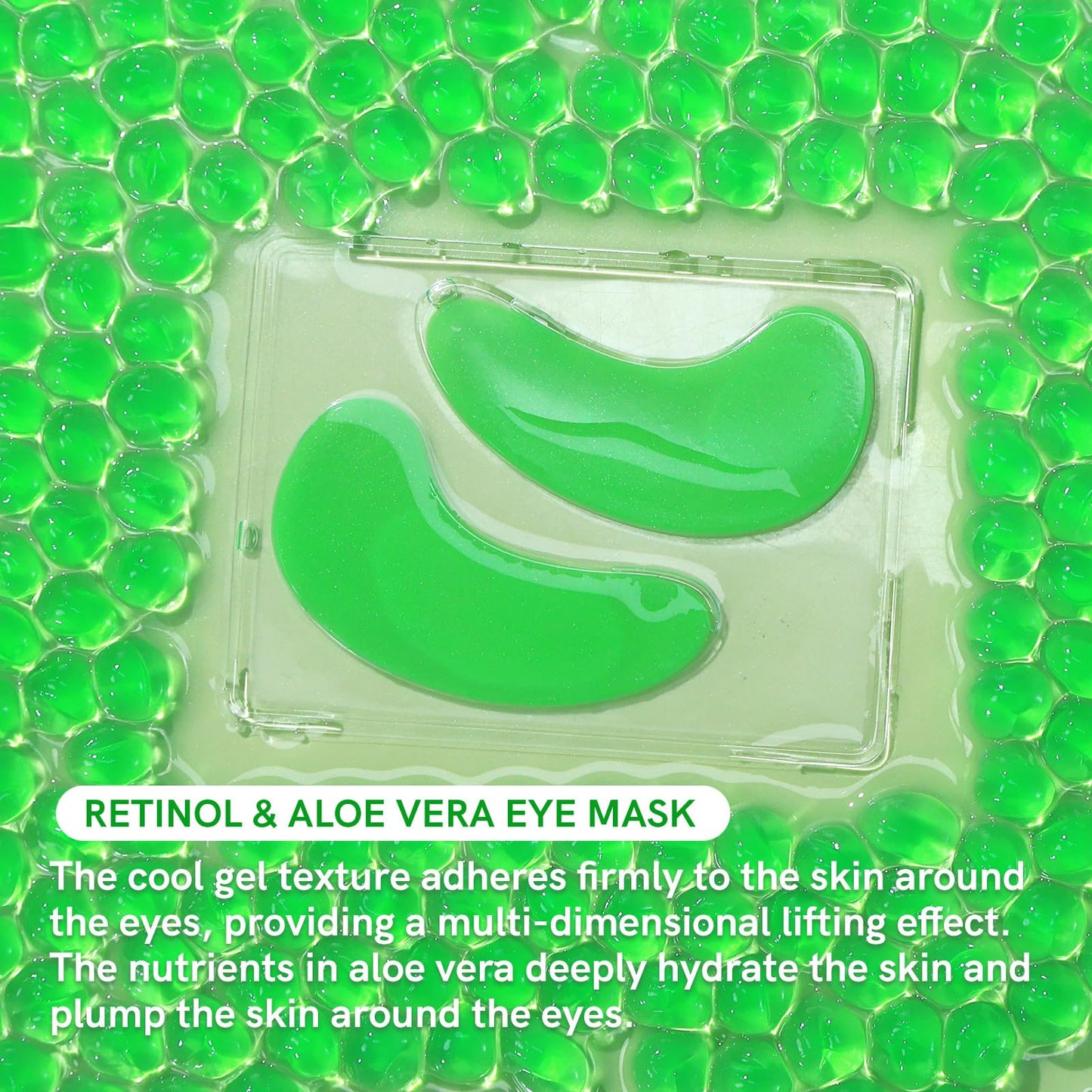 PEAUAMIE Under Eye Patches with Retinol and Aloe Vera Eye Mask for Dark Circles and Puffiness, Face Mask Skin Care Products 30 P