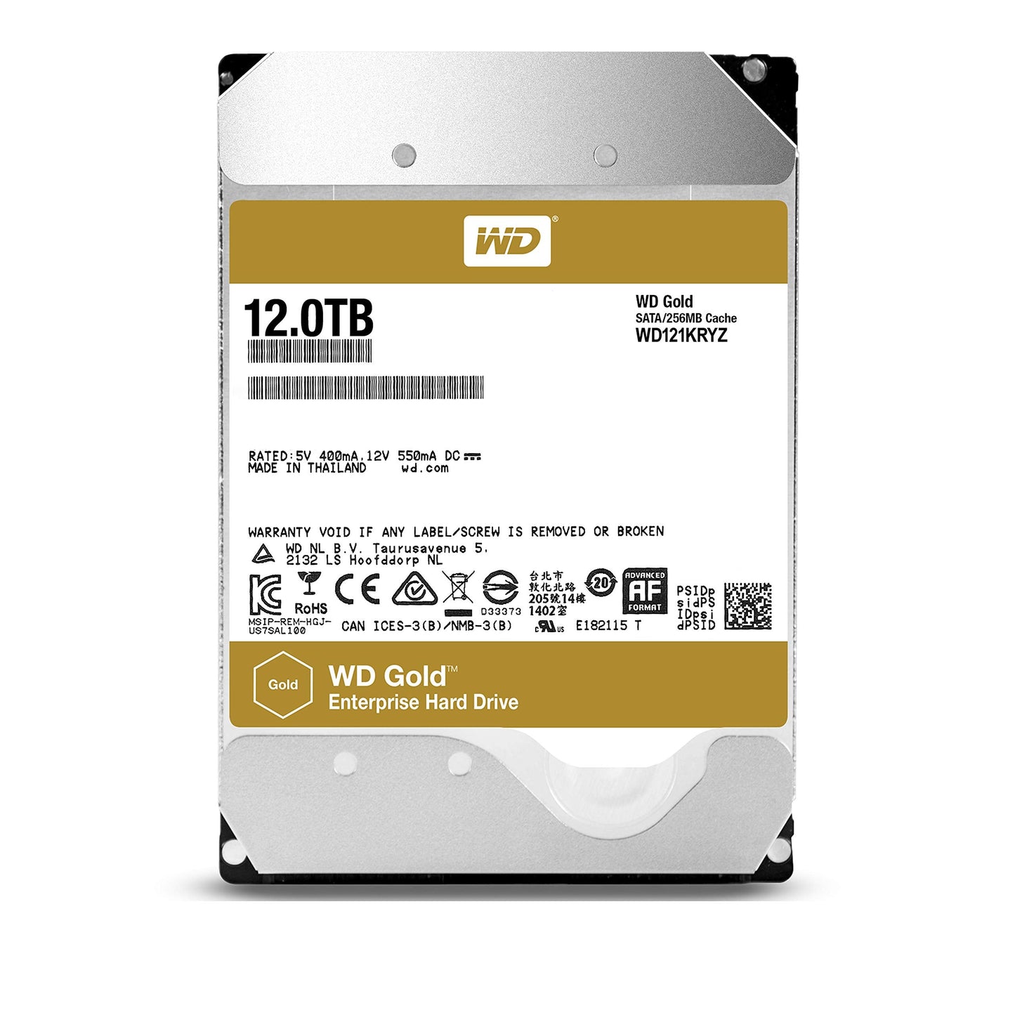 Western Digital 10Tb Wd Gold Enterprise Class Internal Hard Drive - 7200 Rpm Class, Sata 6 Gb/S, 256 Mb Cache, 3.5 - Wd102Kryz