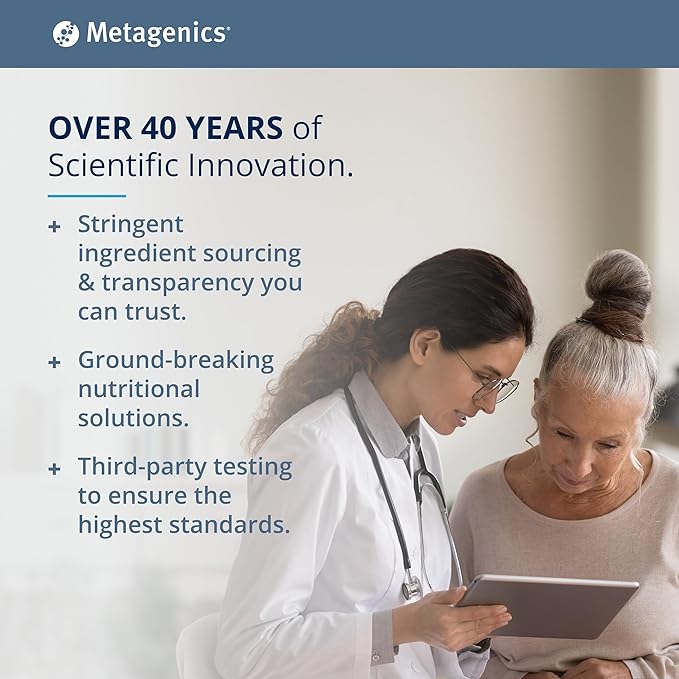 Metagenics OmegaGenics Fish Oil EPA-DHA 720 mg - Omega-3 Fish Oil Supplement - High Potency - for Heart Health, Musculoskeletal Health & Immune System Health* - with DHA & EPA - 120 Softgels