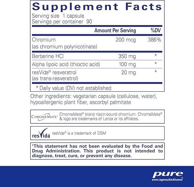 Pure Encapsulations Metabolic Xtra | Supplement to Support Carbohydrate Metabolism, and Homeostasis* | 90 Capsules