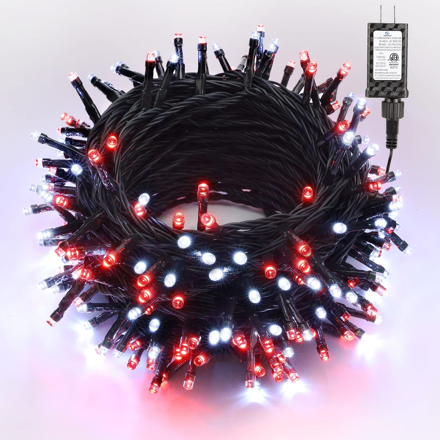 Brizled Christmas String Lights, 240 LED, 78.74ft, Red & White, 8 Modes, Connectable, Indoor/Outdoor Decor