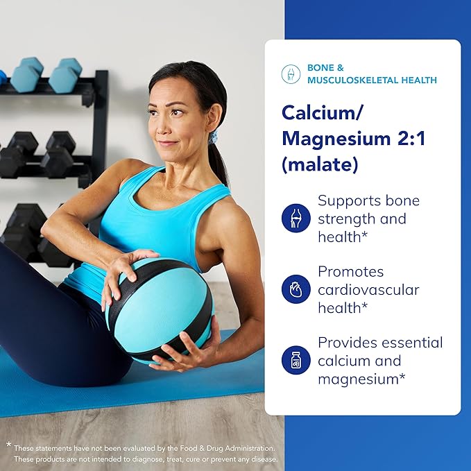 Pure Encapsulations Cal/Mag (Malate) 2:1 - Calcium & Magnesium (Malate) - Bone Health Supplement* - Optimal Absorption - Vegan & Gluten Free - 90 Capsules