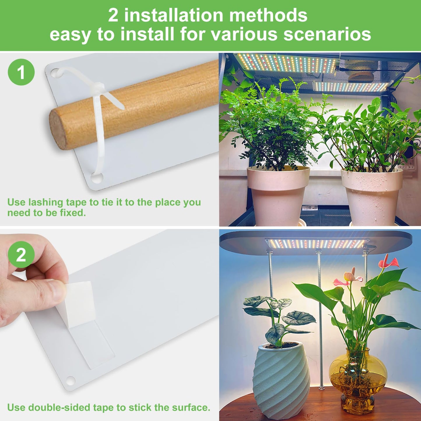 YFFLO Grow Lights for Indoor Plants, Full Spectrum, 644 LEDs, 10 Dimmable Levels, Auto On/Off Timing, 4PCS, Aluminum, Model ZWDYF01