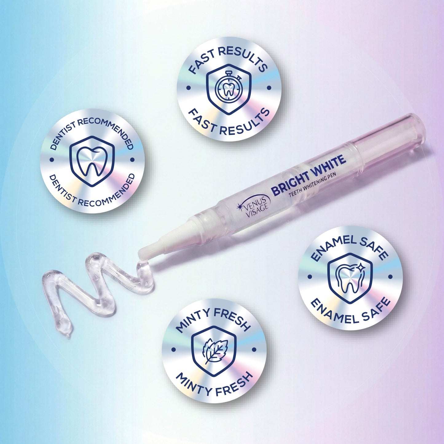 Venus Visage Award Winning Teeth Whitening Pen, 20+ Uses - Teeth whitening Kit Professionally formulated - Best Teeth whitening Gel Pen Teeth Whitener - Low Sensitivity (Mint) (0.07 Fl Oz (Pack of 2))