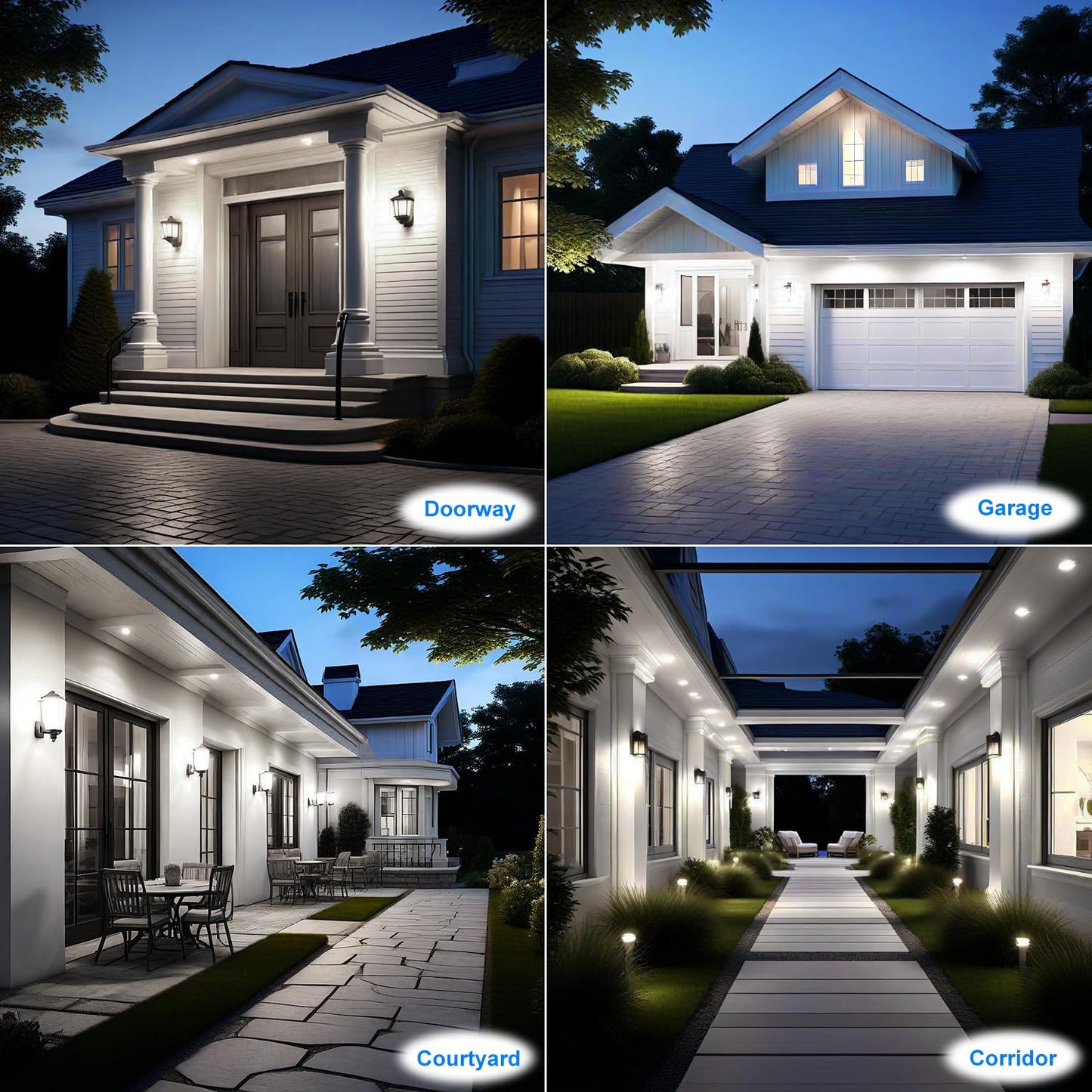 Seami Dusk To Dawn Light Bulbs Outdoor  Sensor Led Br30 Light Bulbs 12W E26 6000K Daylight Auto On/Off Light Sensor Automatic For Outdoor Lighting Pack Of 4 (Sb30Ggx4)