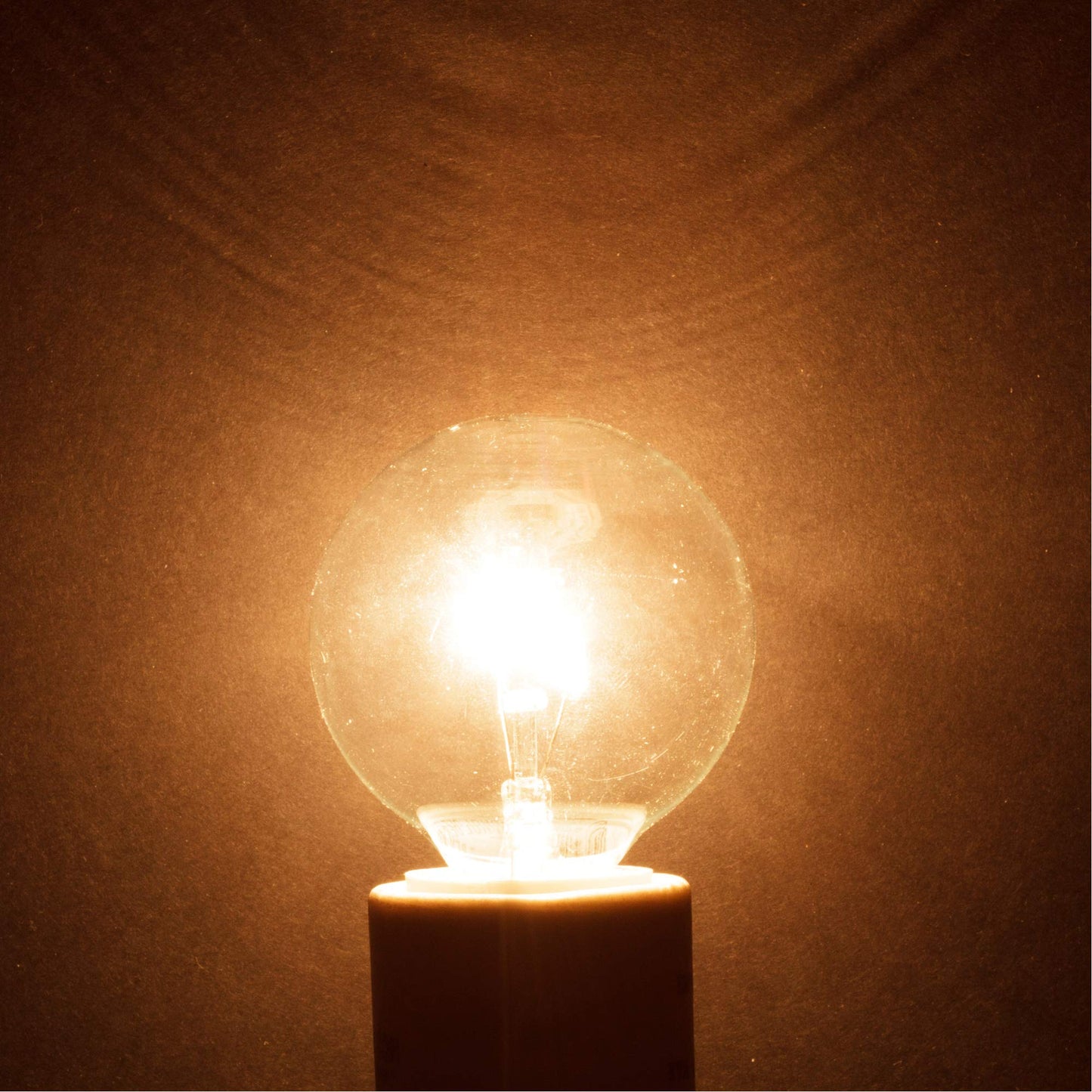 Simba Lighting Small Globe G16.5 Round Bulb 40W E12 Candelabra Base (10 Pack) For Chandelier  Ceiling Fan Light  Decorative Vanity Lights  Wall Sconce  Clear Glass 110V 120V  2700K Warm White Dimmable