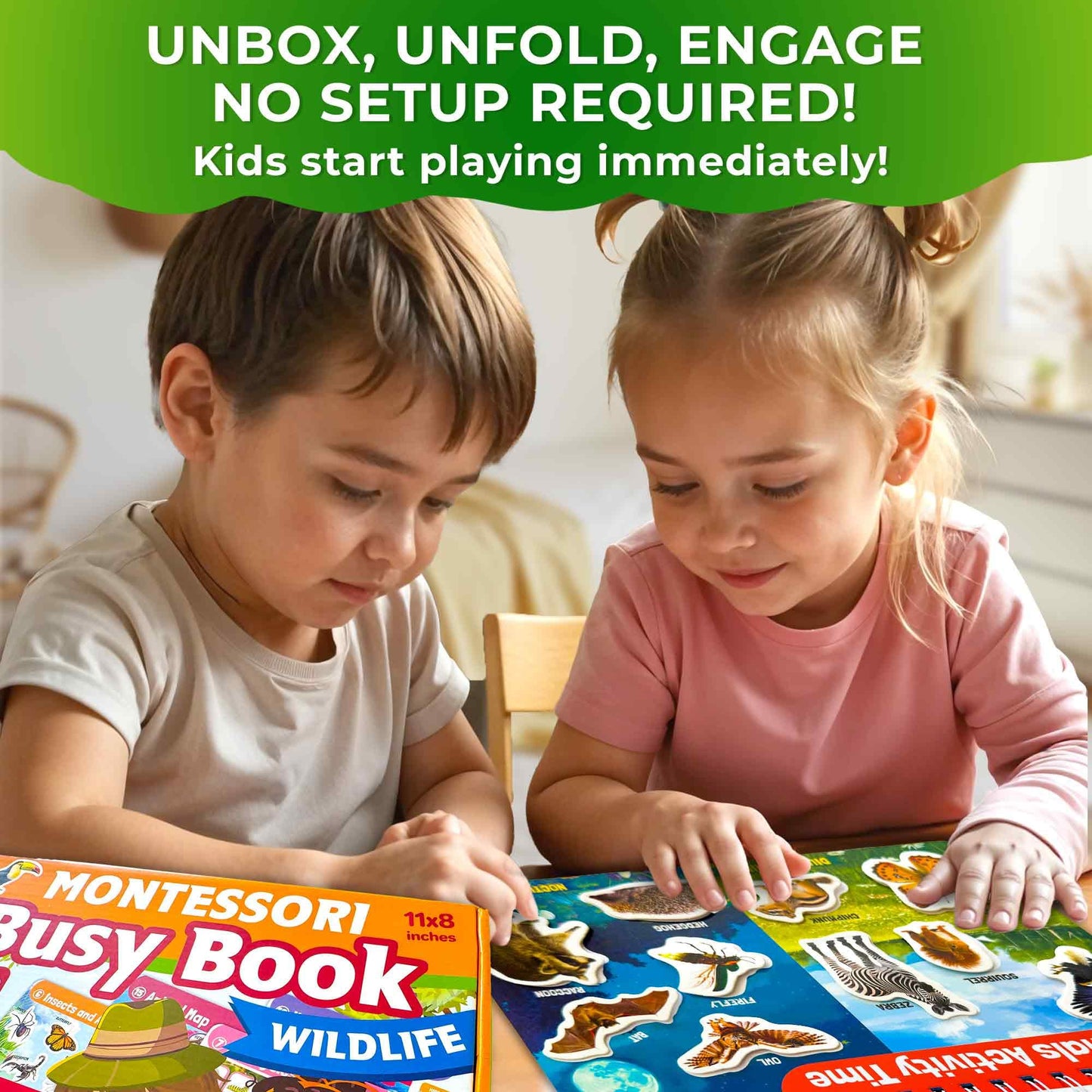 QUOKKA Montessori Busy Book for Ages 4-8 - Pre K Toddler Learning Activities for Homeschooling - My Preschool Busy Book for Toddlers 3-5 - 15 Kids Educational Animal Activities