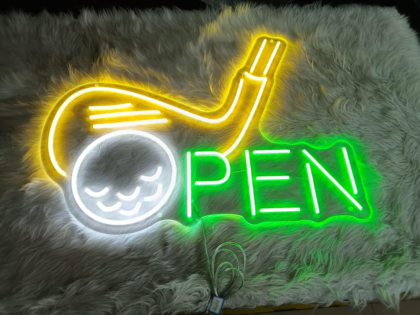 Golf Neon Sign (LARGE - 30x23'') Golf Open Led Sign Golf Led Light Personalized Golf Golf Wall Art Custom Golf Neon Sign Golf Wall Decors Golf Open Gifts (30x23"), Green
