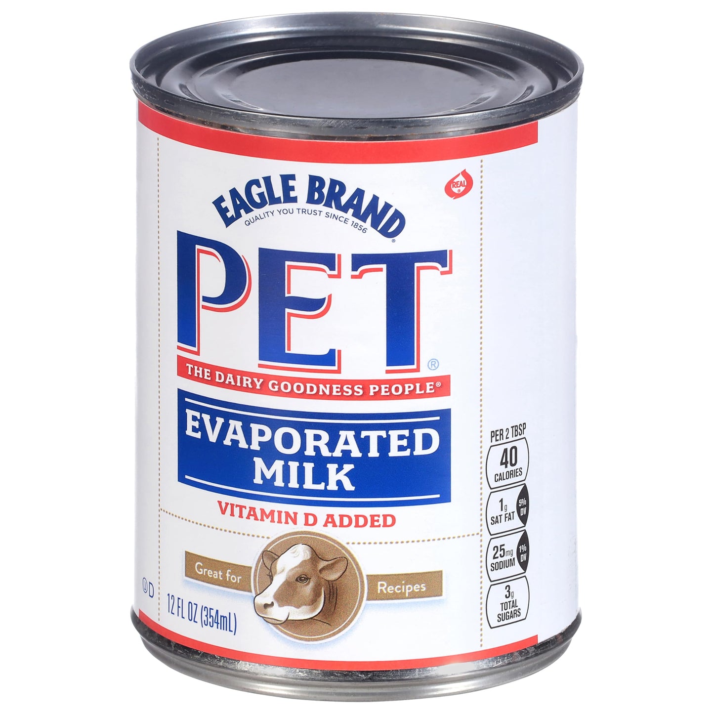 PET Evaporated Milk, 12 Ounce Can - Creamy & Rich Dairy Product, Perfect for Cooking and Baking