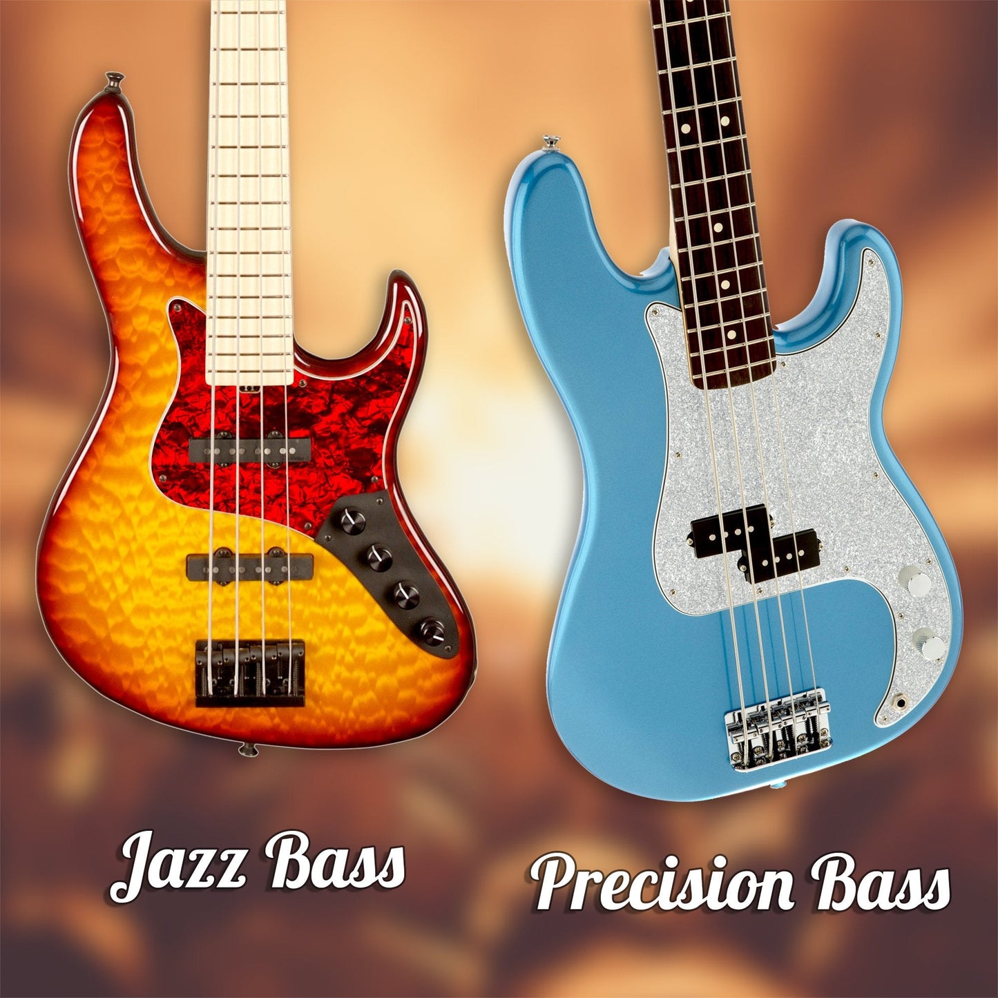 Dandrea Precision Bass Pickguards For Electric Guitar, Green Pearl