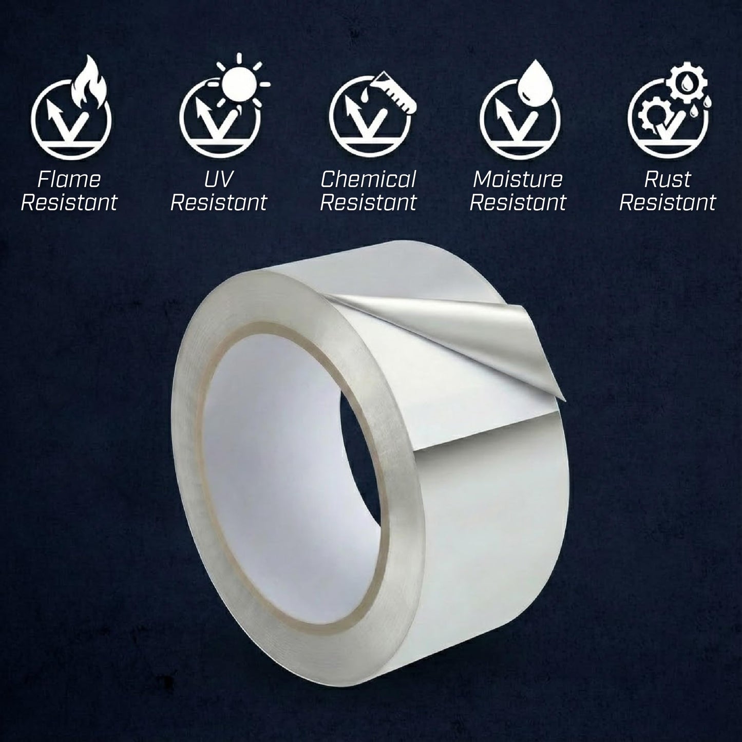 Bates- Aluminum Foil Tape, 2 Inch x 25 Yard, 3.6 Mil, HVAC Heat Tape for Ductwork, Dryer Vent, Air Conditioning, Furnace, Pipe Insulation, Waterproof, Flame, UV & Chemical Resistant