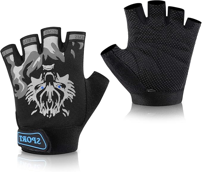 Accmor Kids Fishing Gloves, Kids Sport Cycling Gloves for Cycling Camping Fishing Outdoor Sports