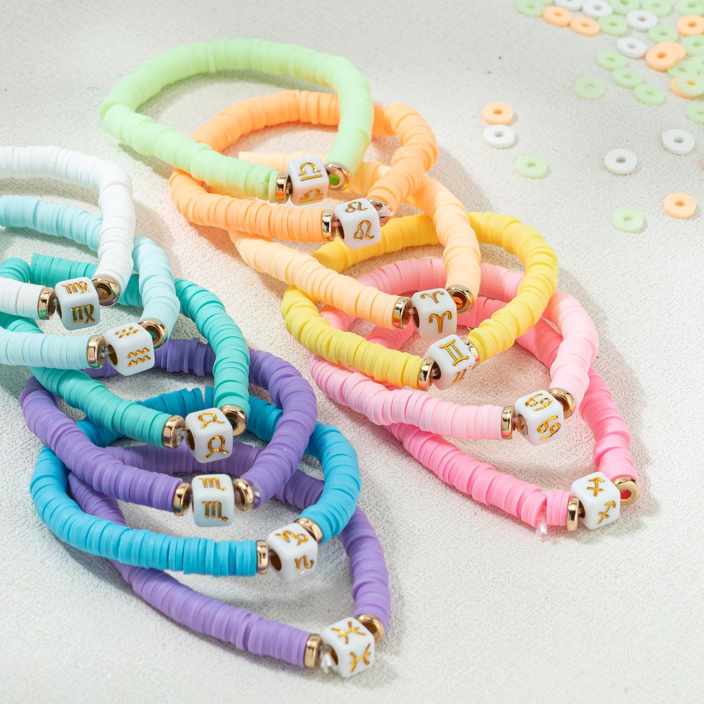 JIASHUYEYE 12Pcs Zodiac Bracelets for Teen Girl, Party Favors for Kids 8-12, Friendship Bracelets, Cute Birthday Party Favors fo