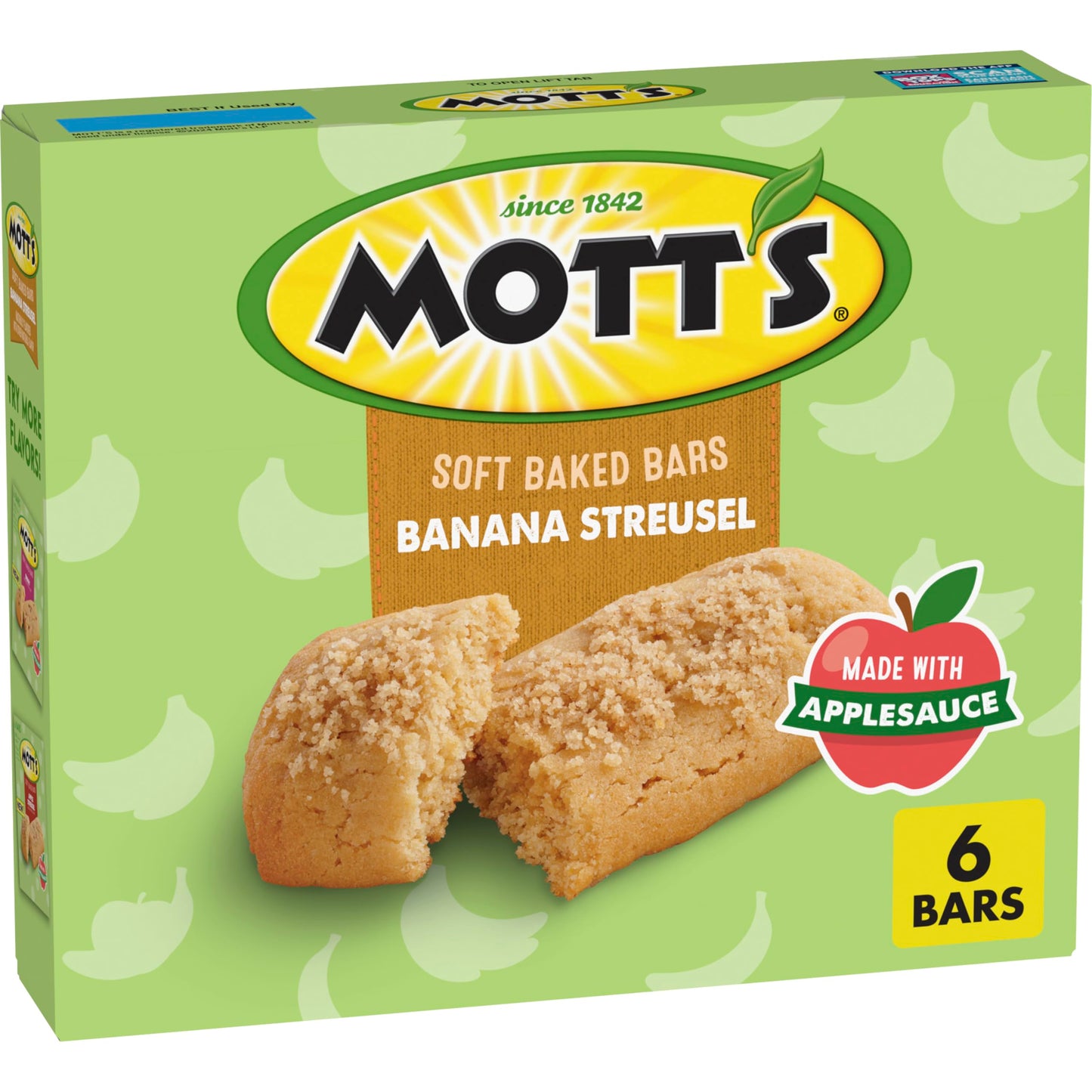 Motts Soft Baked Bars  Banana Streusel  Made With Applesauce  6 Count  5.76 oz