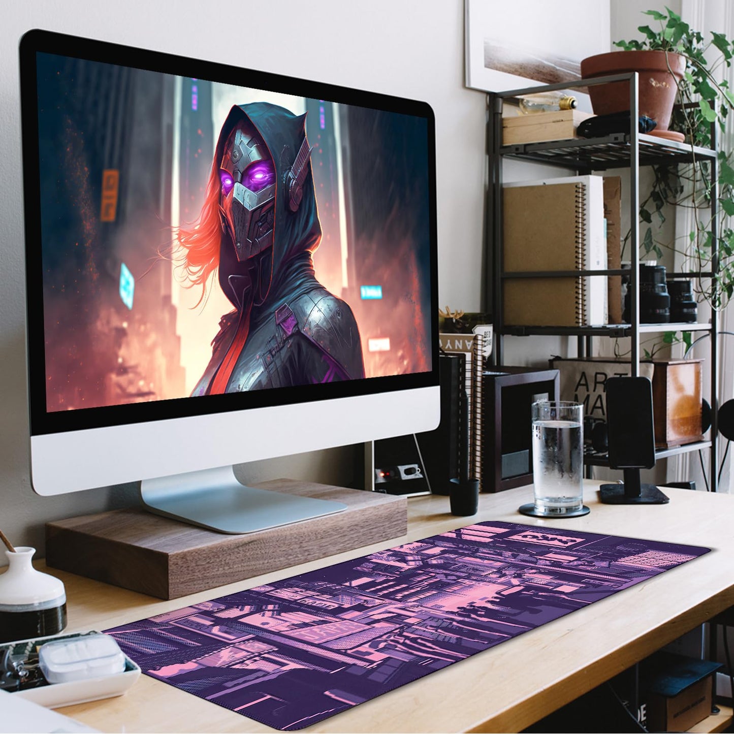 Large Mouse Pad, Office Desk Pad Gaming, Durable Waterproof Non-Slip Base Long XXL Large Gamer DeskMat for Home Office Gaming Work, Kyoto