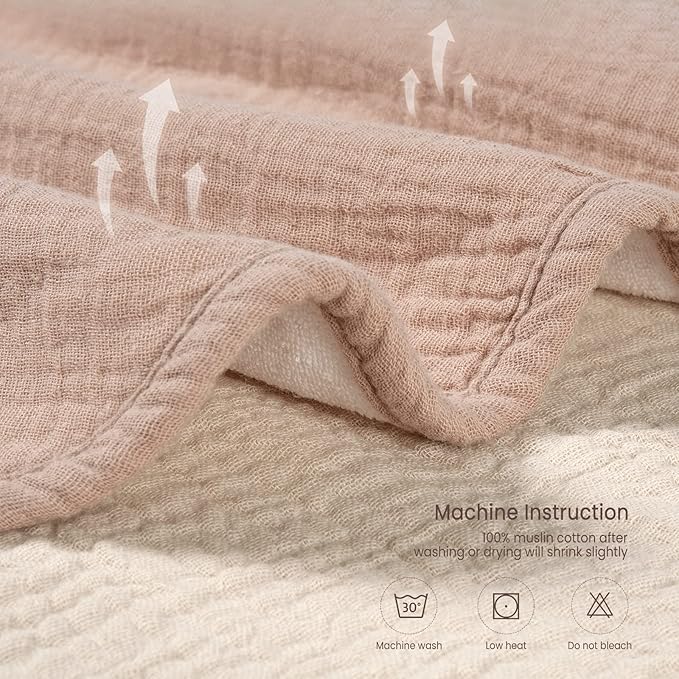 lulumoon Muslin Burp Cloths for Babies: 100% Soft Cotton Large Burping Cloths - Neutral Baby Burp Rags for Boy and Girl - Absorbent Burp Cloth for Spit-Ups 6 Pack