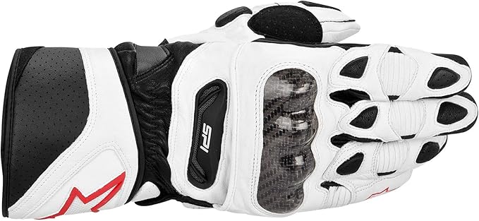 Alpinestars SP-1 Men's Leather Road Race Motorcycle Gloves - White / 3X-Large