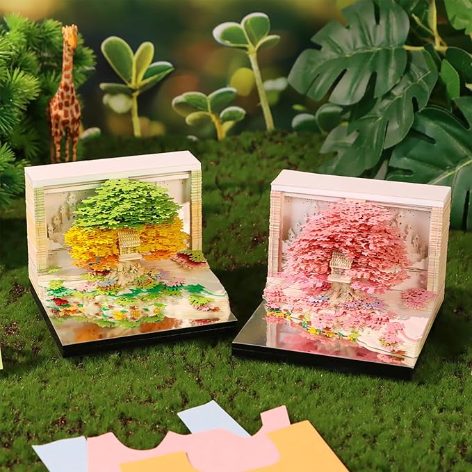 3d Calendar 2026,Hand Tear DIY Art 3d Calendar,Perfect Combination Of Artistic And Practical Design With Lights,Suitable For Note Taking,Decorative Ornaments,Holiday Gifts (huahai-Green)