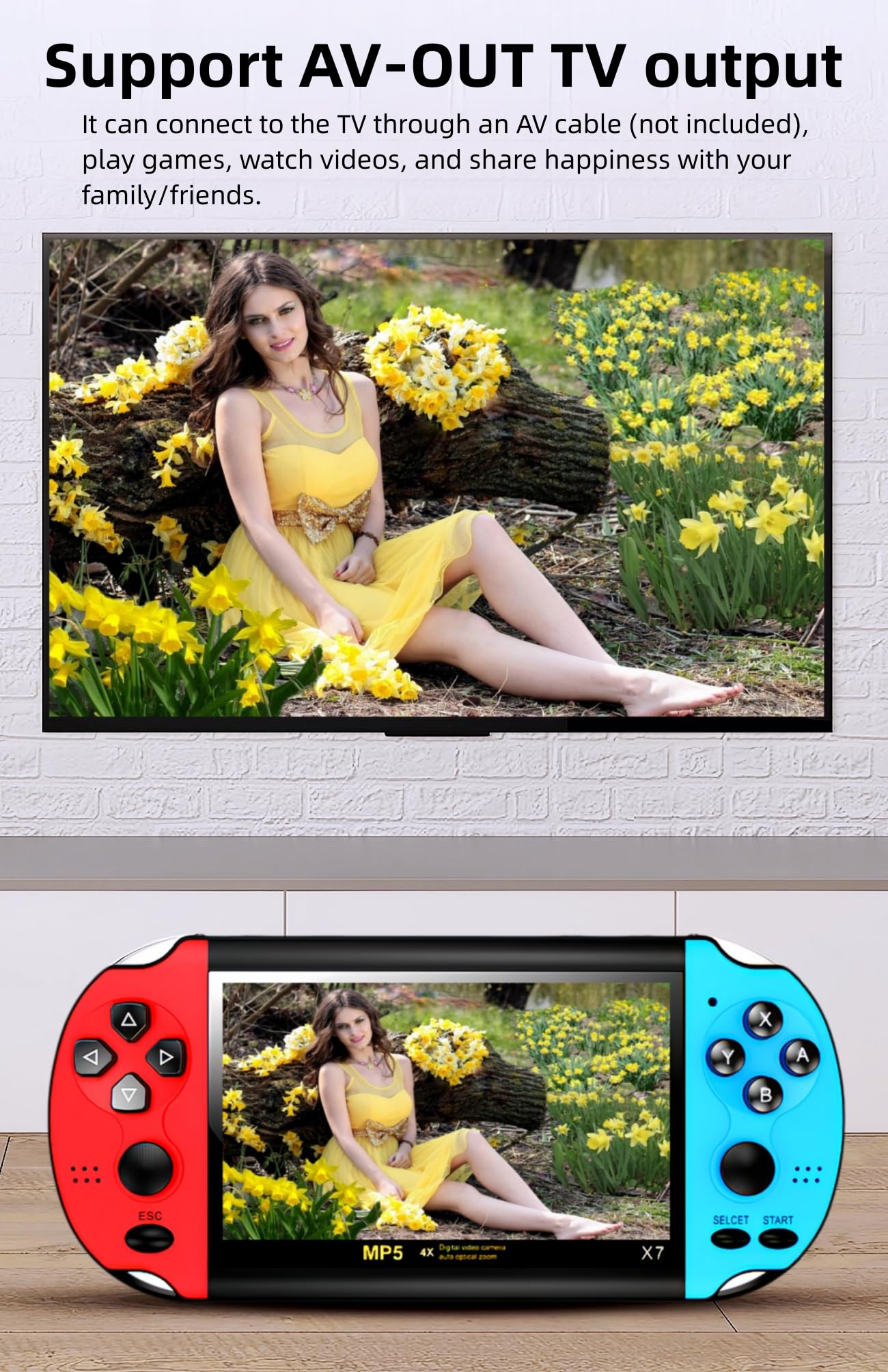 TAQY 4.5 Inch Retro Game Console Multiple Simulators Built-in Free 3000 Games Support Video/Music Portable Children's Puzzle Device/Toys Electronic Game Kid's Travel Companion