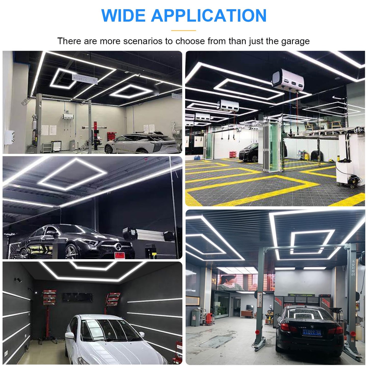 Lzhome Led Garage Lights Fixture: High Brightness 39000Lm Led Garage Lighting Ceiling Led Light  Updated 44.8 Inch Large Size Rectangle Light For Garage Shop Workshop Gym Car Detailing
