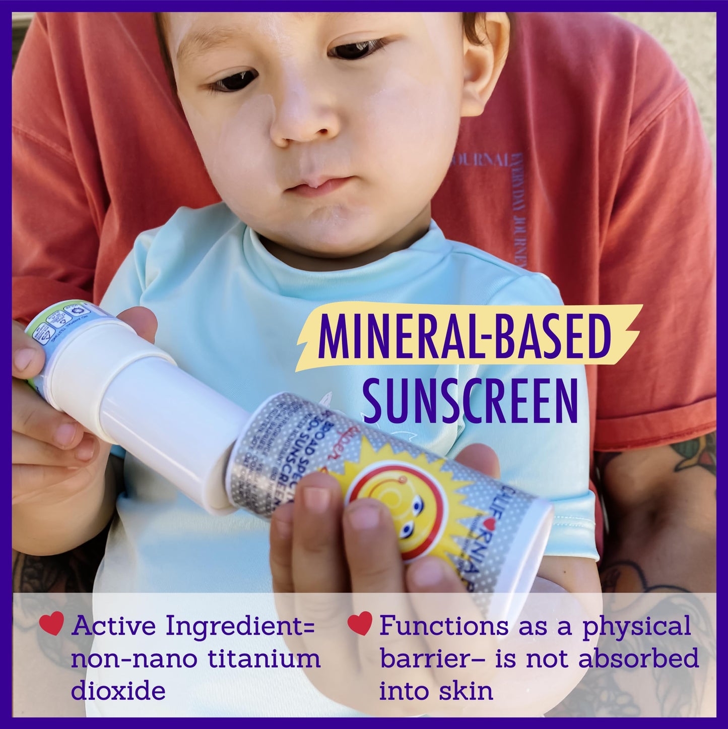 California Baby Super Sensitive SPF 30+ Sunscreen Stick | Broad Spectrum | Unscented Hypoallergenic Mineral Sunscreen | Titanium