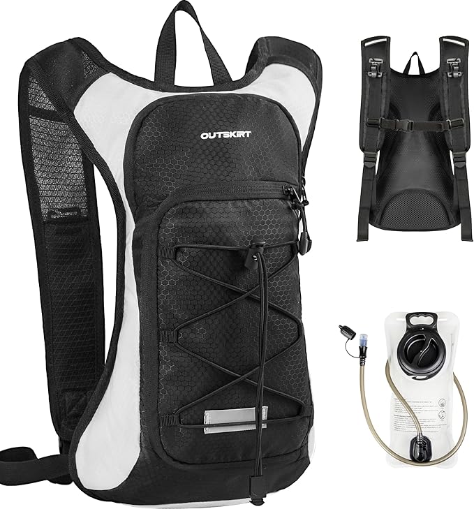 OUTSKIRT Hydration Backpack with 2L Water Bladder, Lightweight and Breathable Running Hydration Pack, Water Backpack for H...