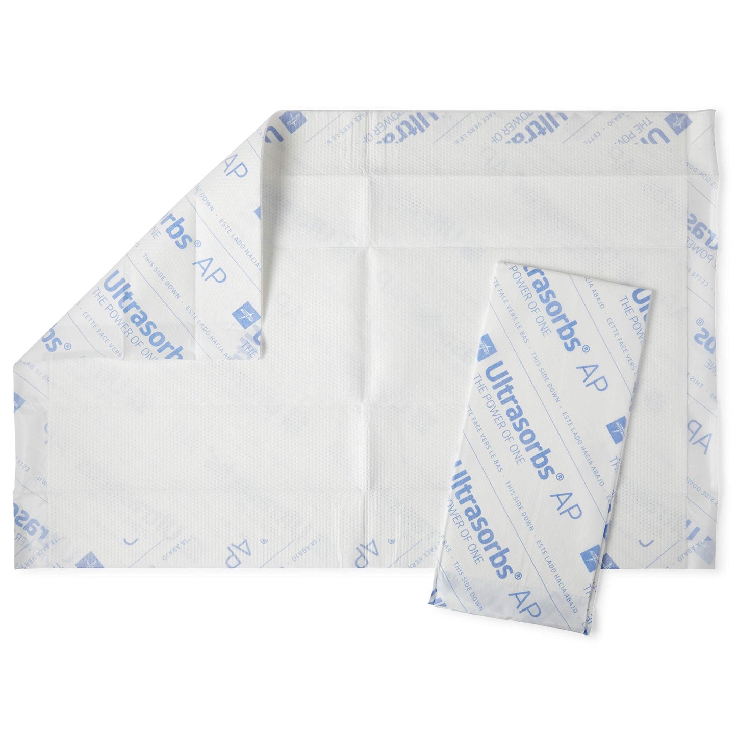 Medline Ultrasorbs Advanced+ Premium Underpads with Polymer for Superior Leak Protection, 300 lb Weight Capacity, 23x36 Inches, 10 Count