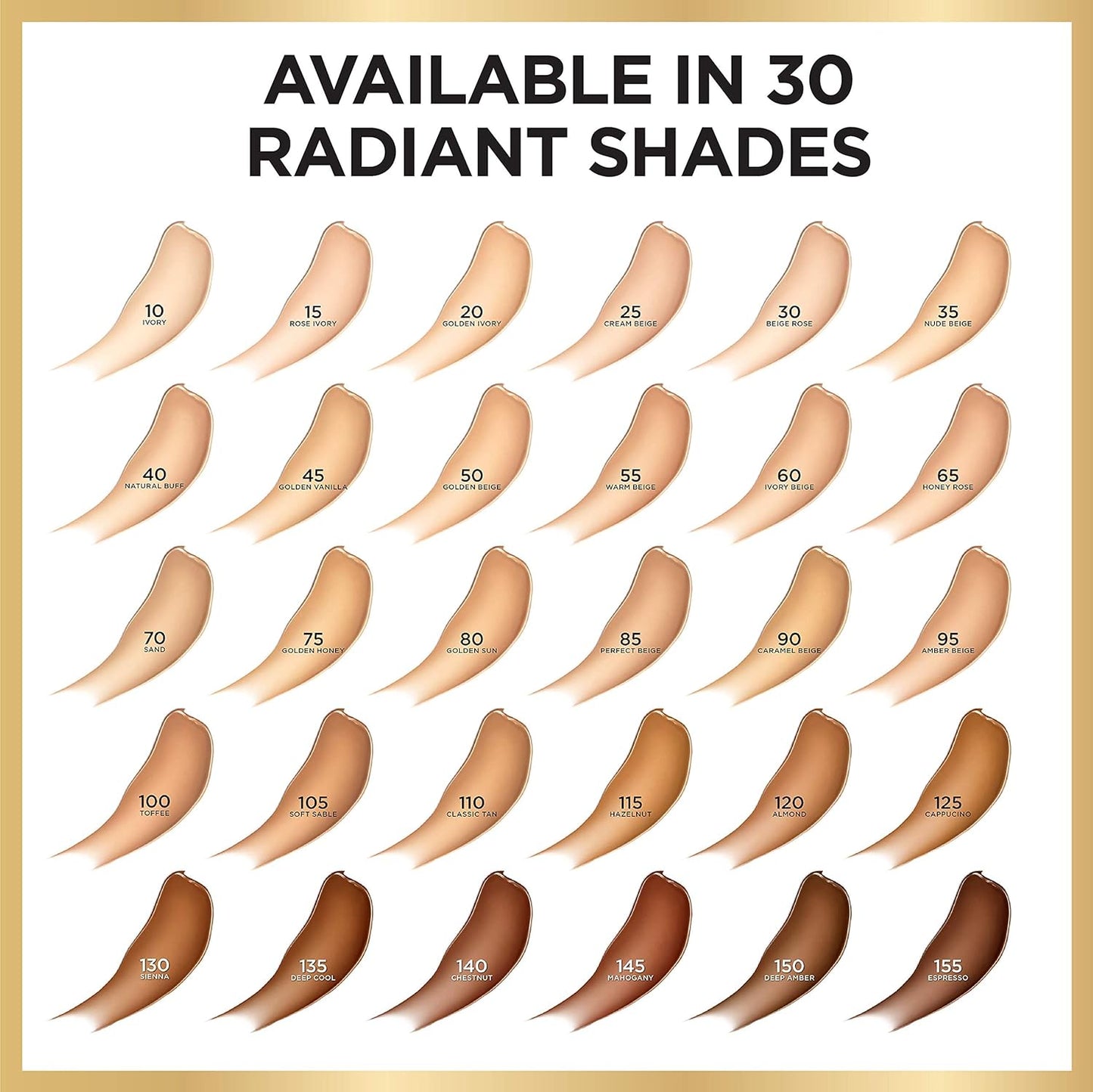L'Oreal Paris Age Perfect Radiant Serum Foundation with SPF 50, Espresso, 1 Ounce