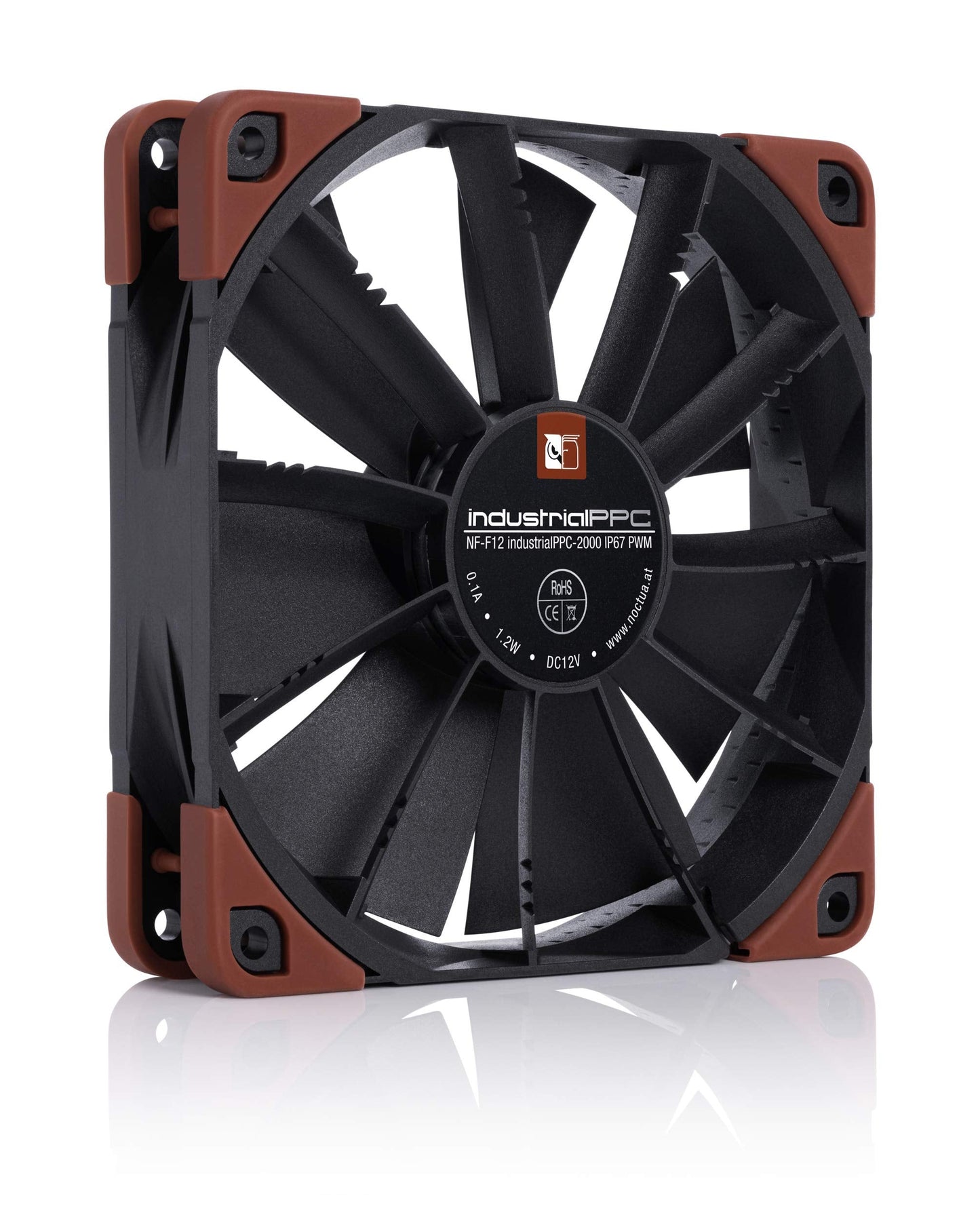 Noctua Fba_Nf-F12 Ppc 2000 Ip67 Industrialppc-2000 Ip67 Pwm Fan (120X120X25Mm 4-Pin Pwm, 2000Rpm Max., Ip67)