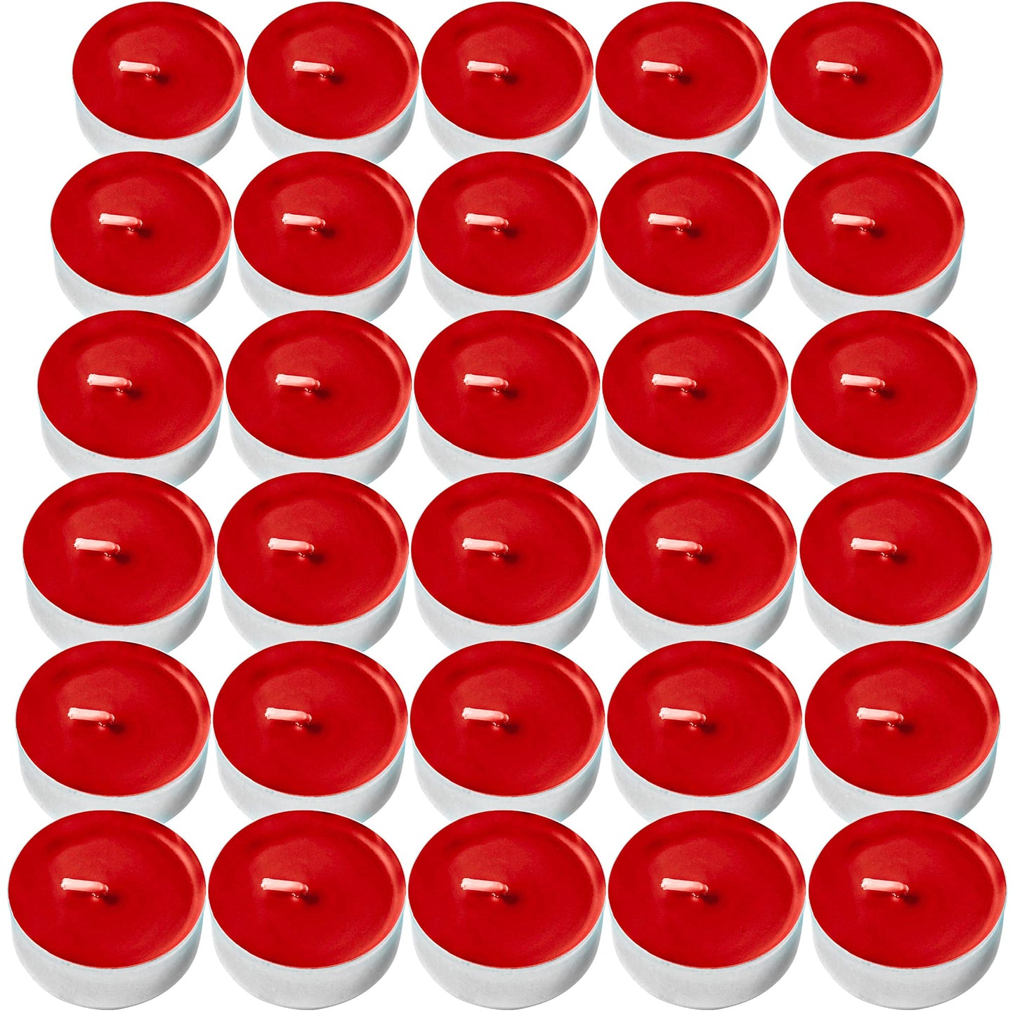 DecorRack Tealight Candles, Apple Cinnamon Scented, 30 Pack, Synthetic Wax, Model 96018