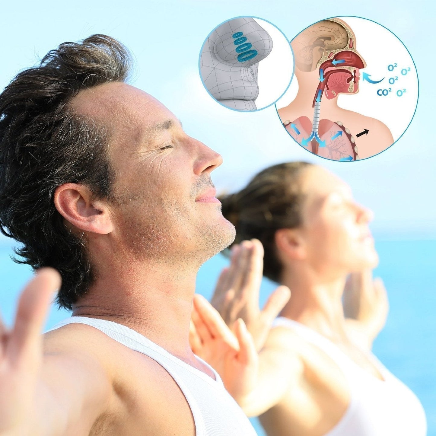 Set of 8 Premium Anti Snore Aid to Prevent Snoring, Smarter Solution Against Snoring (Advanced Design Save Your Lungs)