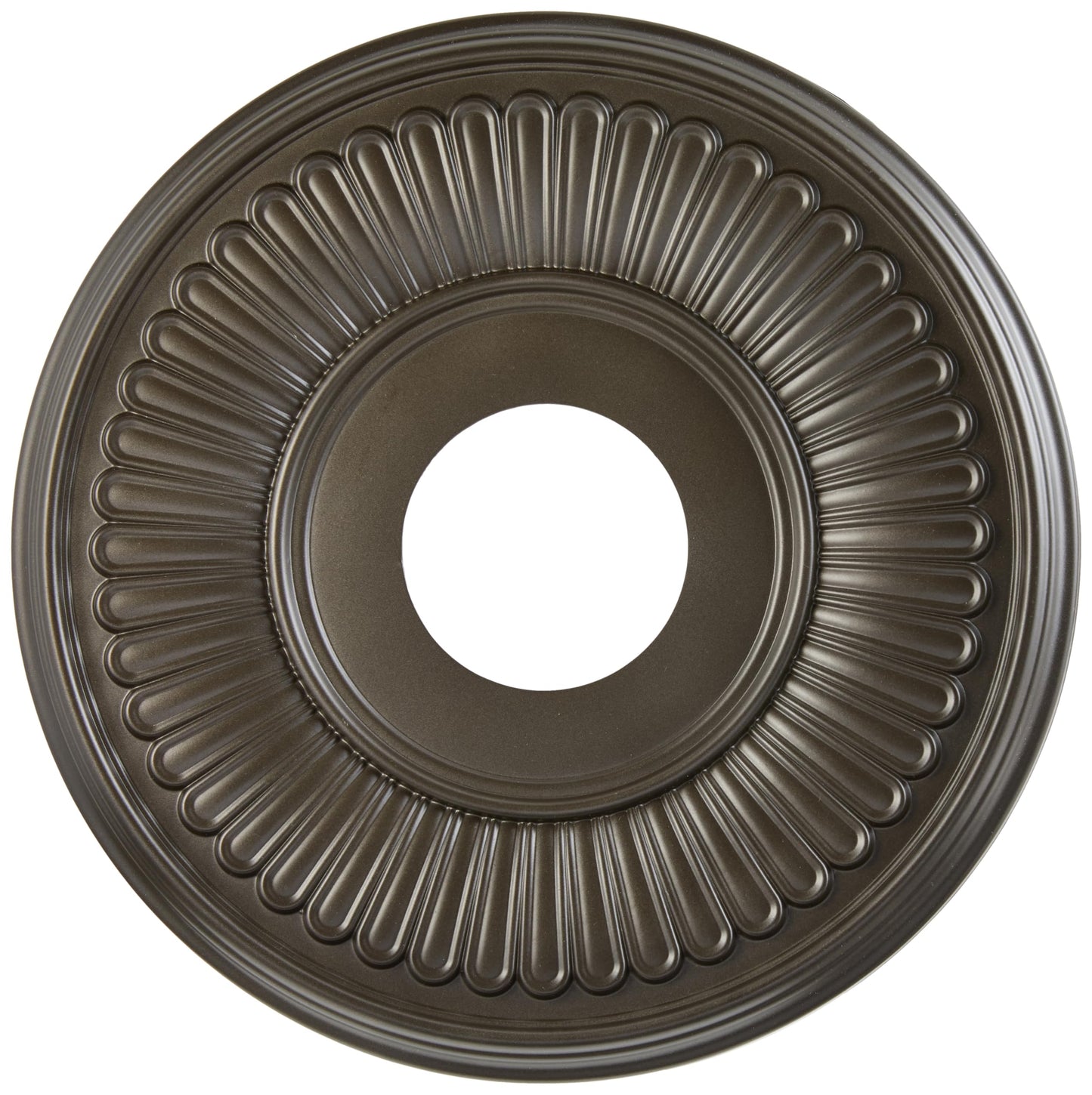 Ekena Millwork 13Od X 3 1/2Id X 3/4P Berkshire Thermoformed Pvc Ceiling Medallion (Fits Canopies Up To 5 3/4), Bright Coat Dark