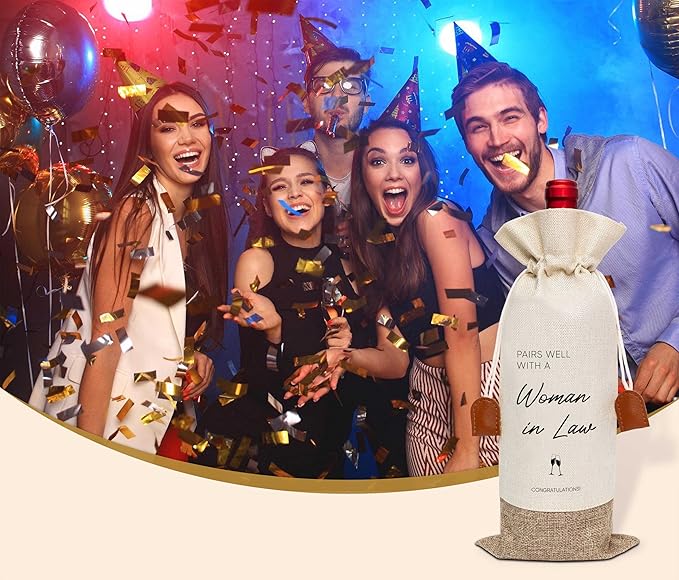 Lawyer Graduation Wine Bag, Cotton Linen Wine Gift Bag With Drawstring, Wine Champagne Bottle Gift Bag, Female Lawyer Graduation Gift Wine Bag for Woman In Law, Law Student, Friends-7