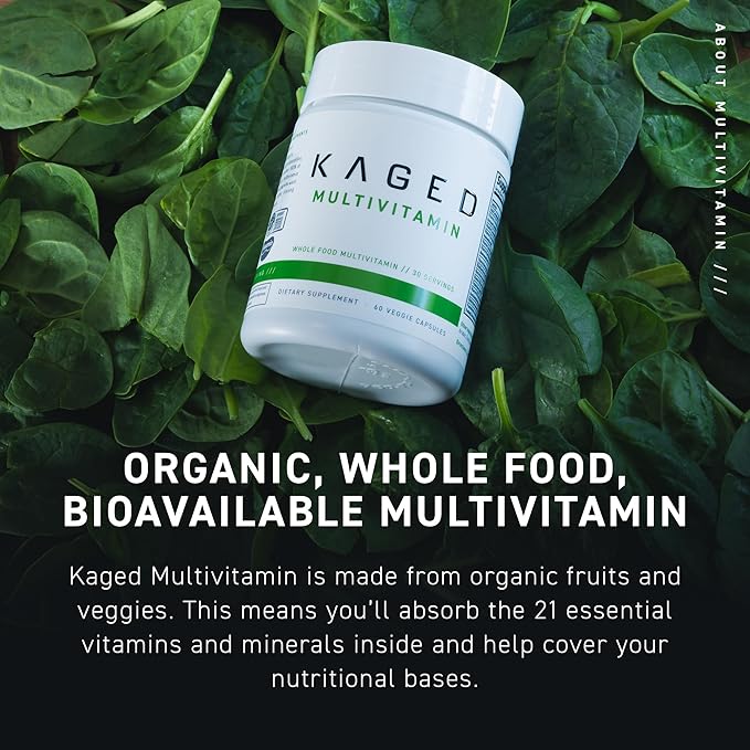 Kaged Multivitamin with Whole Foods Omega 3 Fish Oil Supplement Bundle, Daily Health & Wellness Pack, 60 Servings Multivitamin + 60 Pills Omega 3