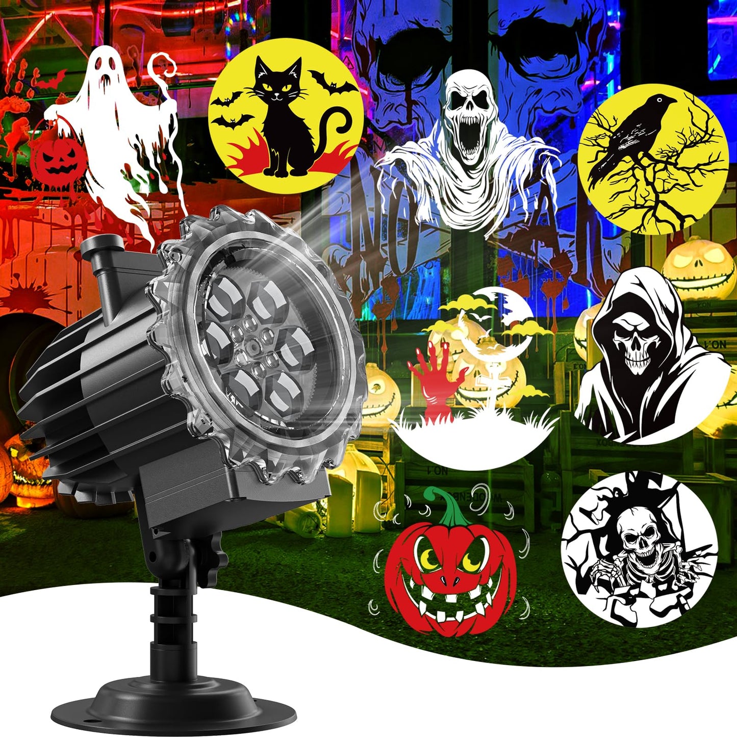Peakclouds Christmas And Halloween Projector Lights Outdoor Holiday Decoration For Christmas  Halloween  Easter  Independence Day  Thanksgiving  New Year & Birthday Parties