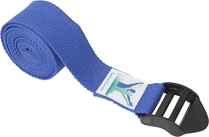 Pain Free At Sea-Posture Therapy Strap/Yoga Belt (BLUE)-Intended for Egoscue Execises, Yoga, Pilates-BEST NON SLIP BUCKLE
